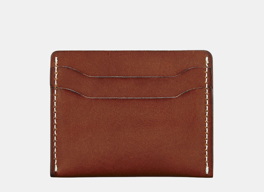 Leather Card Holder- Khaki